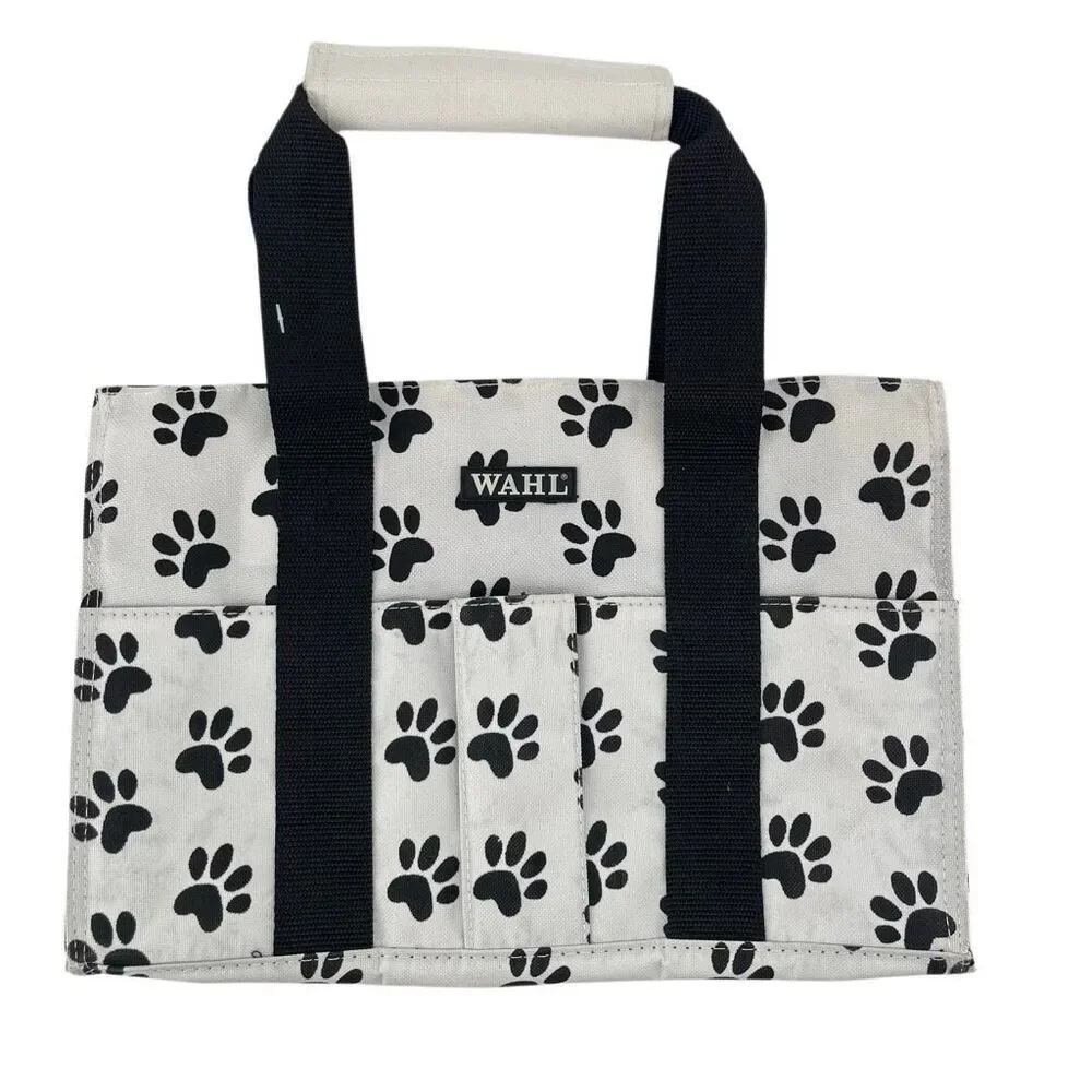 WAHL Paw Print Grooming Tote Bag Pet Supplies Organizer Utility Carry Caddy